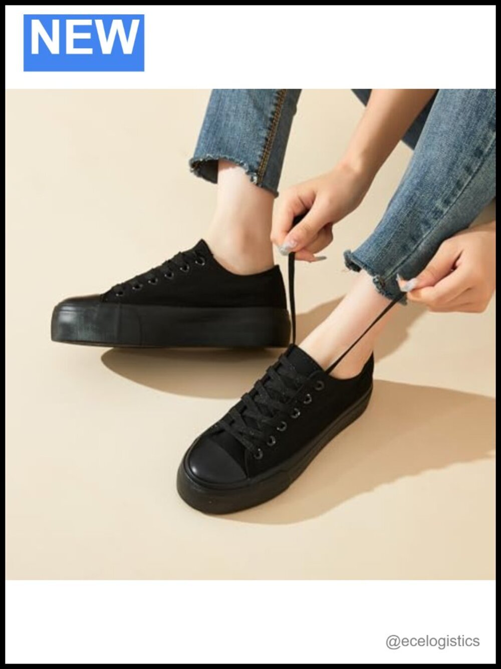 Women's Platform Canvas Sneakers Lace Up Fashion Tennis Shoes Non Slip Walking